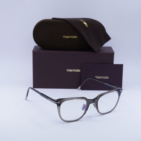 Tom Ford FT5776-D-B 020 Square Eyeglasses 53m - Grey/Blue Light Block - Picture 6 of 9